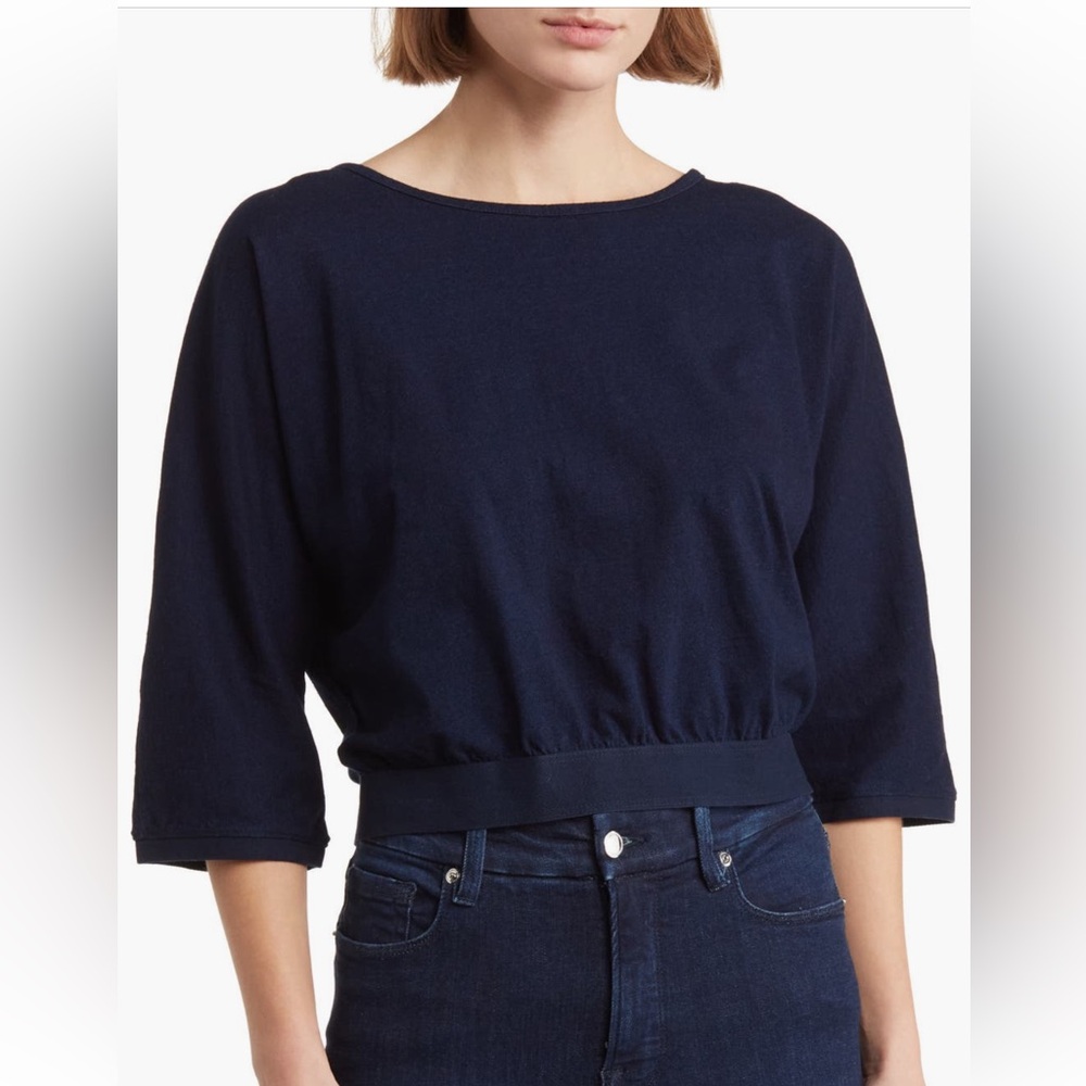 NWT AG open back Navy Top, XS, retails $188!